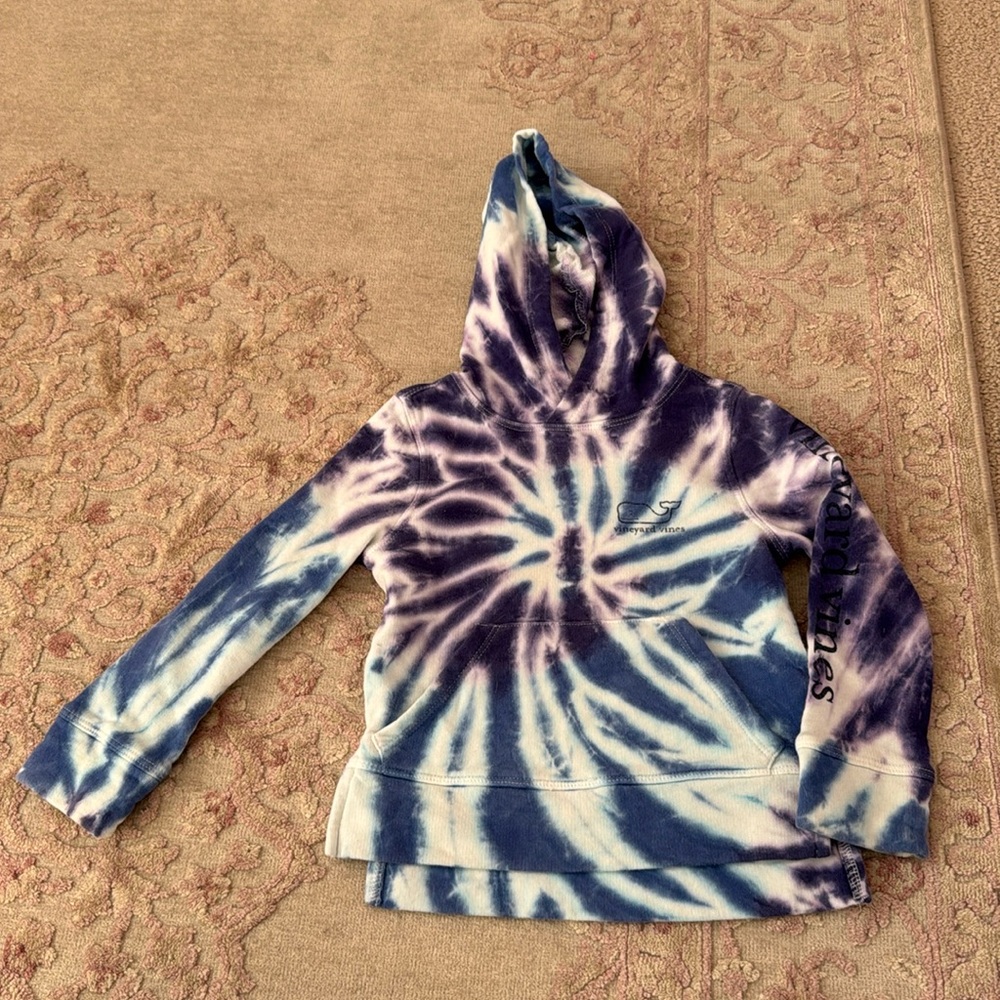 Vineyard Vines purple and blue tie dye hoodie